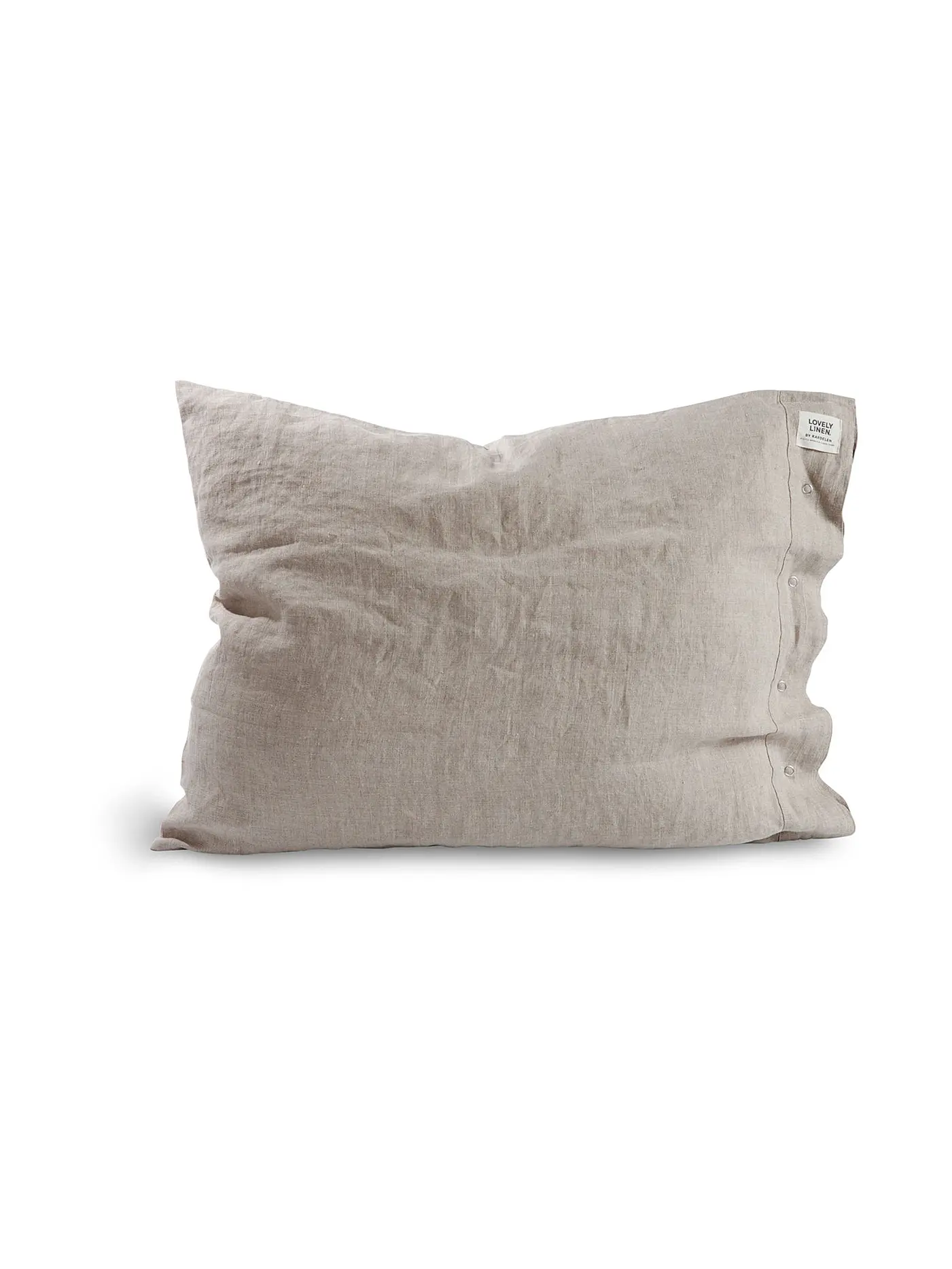 LOVELY LINEN | Leinen Kissenbezug Misty 70x90cm Grey | beige